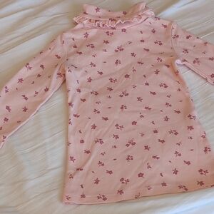 Pink Floral Long Sleeve Kids Tee